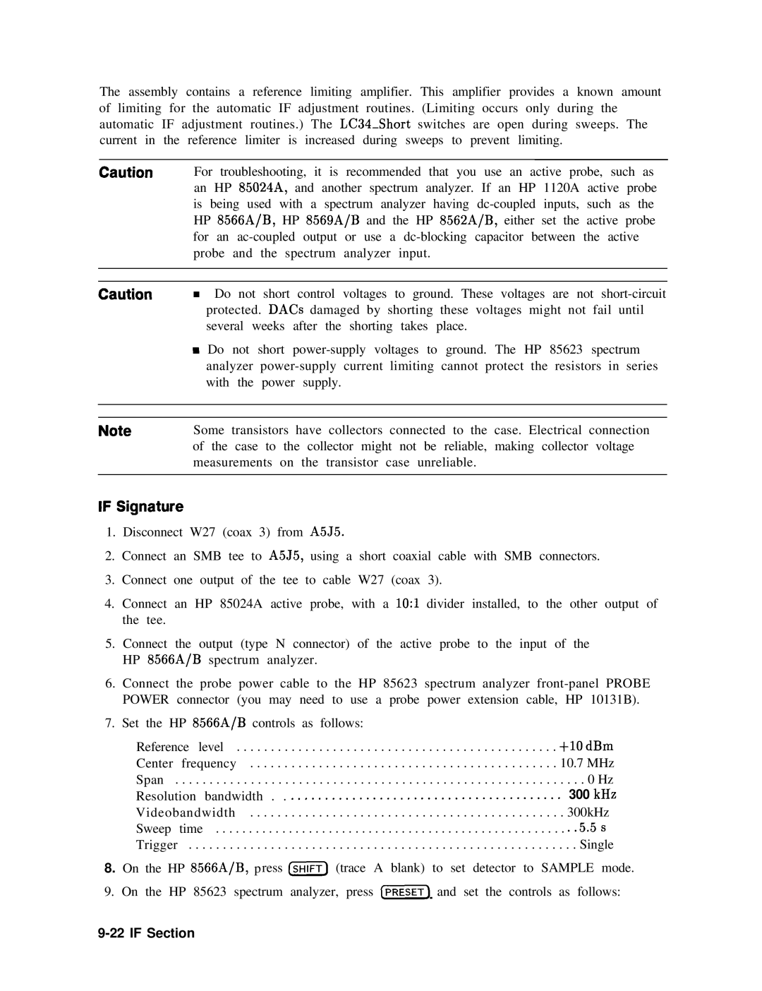 Agilent Technologies 856290216 service manual If Signature, KHz 