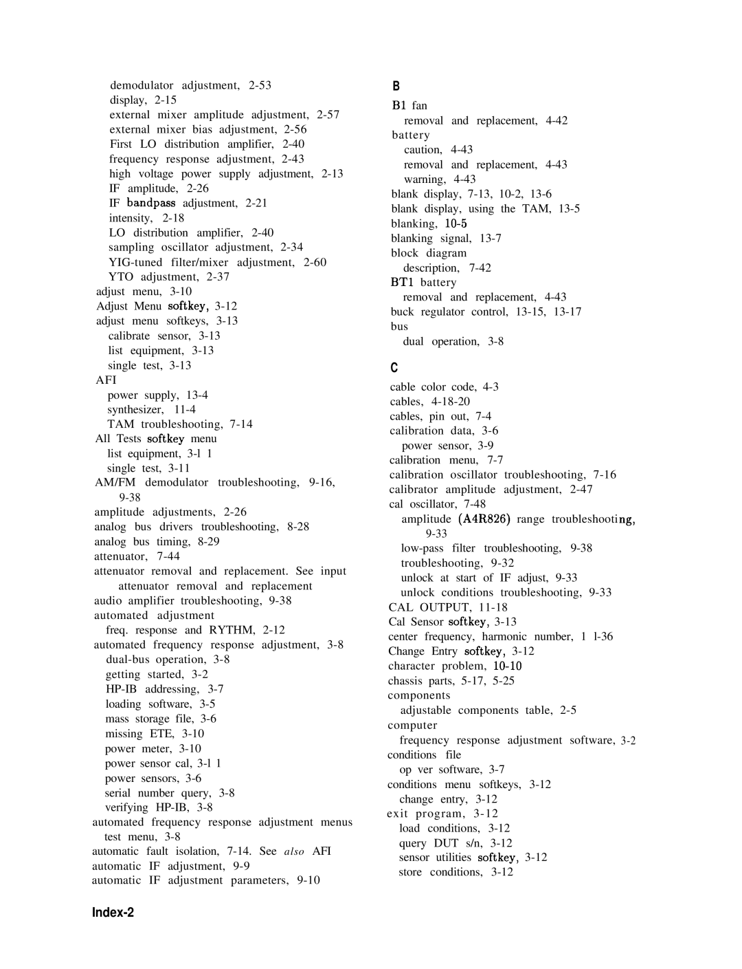 Agilent Technologies 856290216 service manual Index-2, Afi 