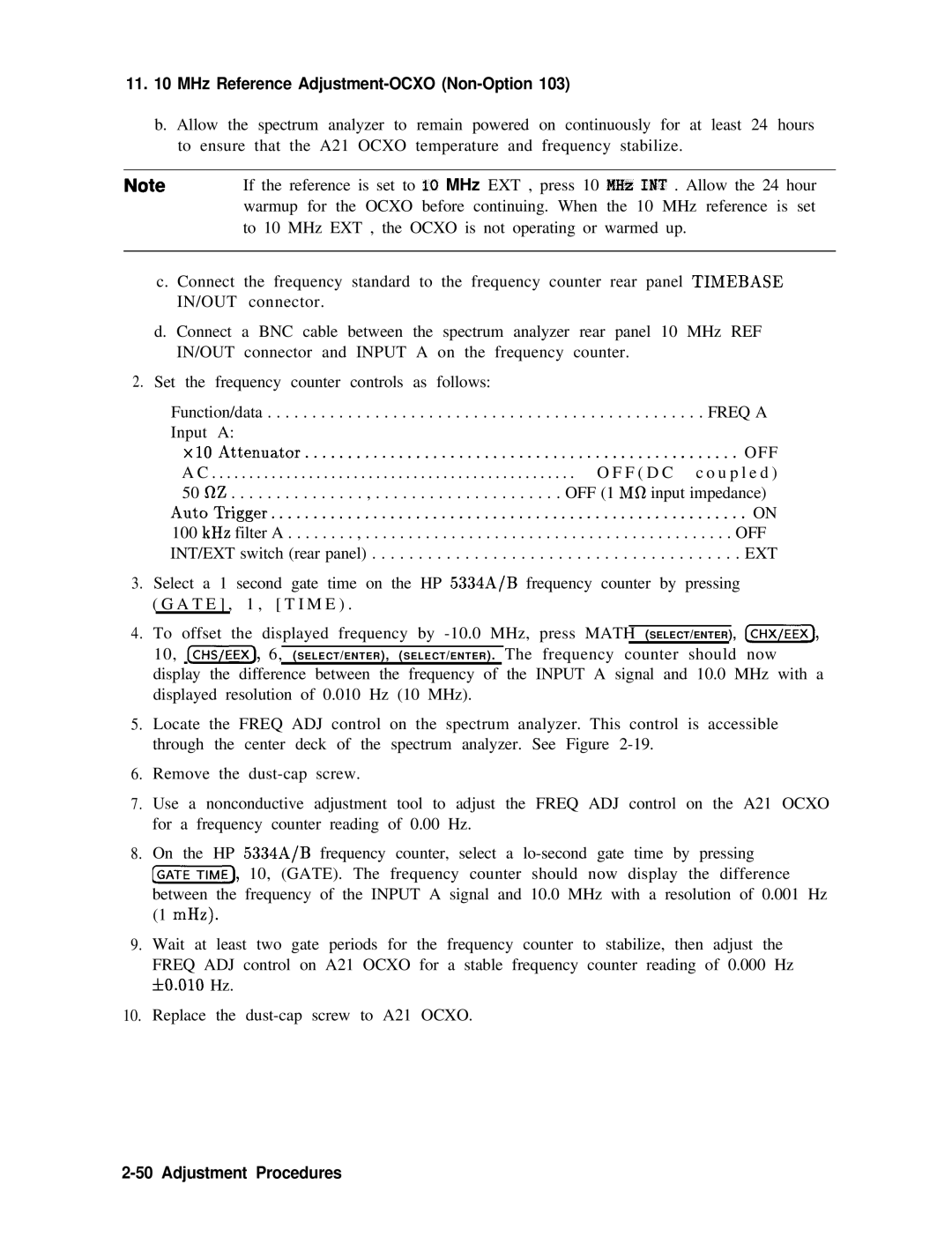 Agilent Technologies 856290216 service manual Off 