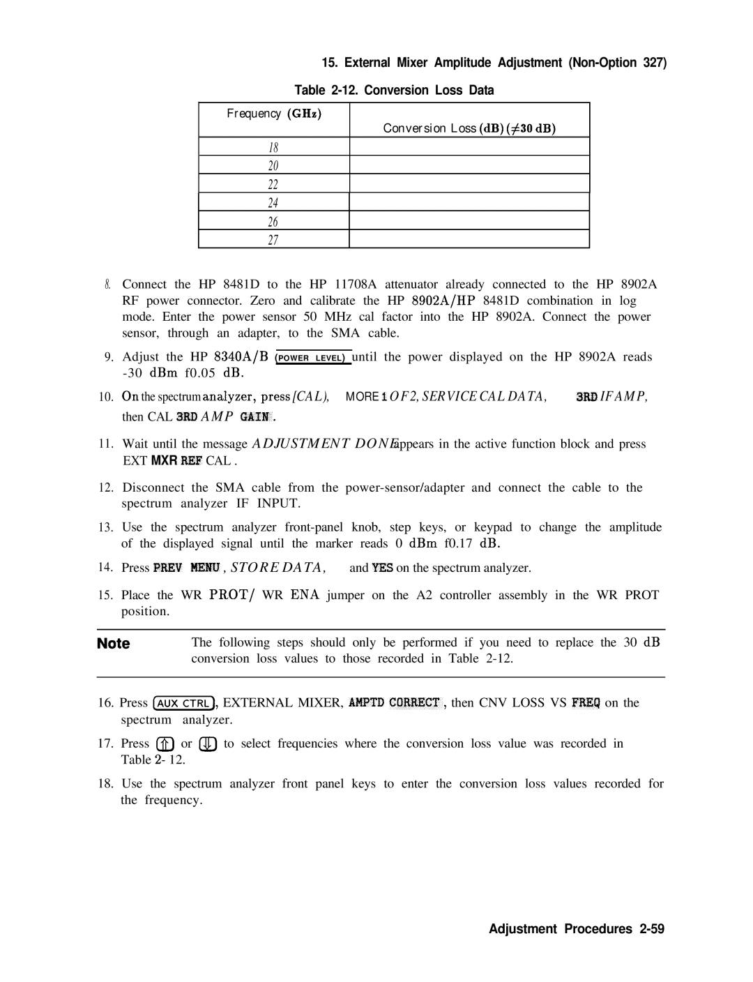 Agilent Technologies 856290216 service manual Ext Mxr Ref Cal 