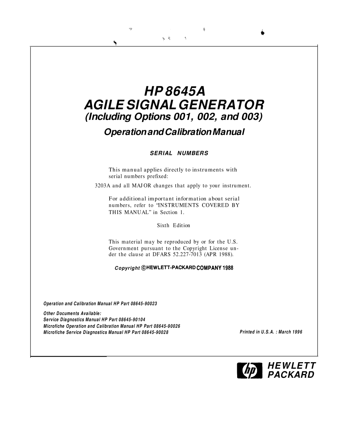 Agilent Technologies 8645A manual Agile Signal Generator 