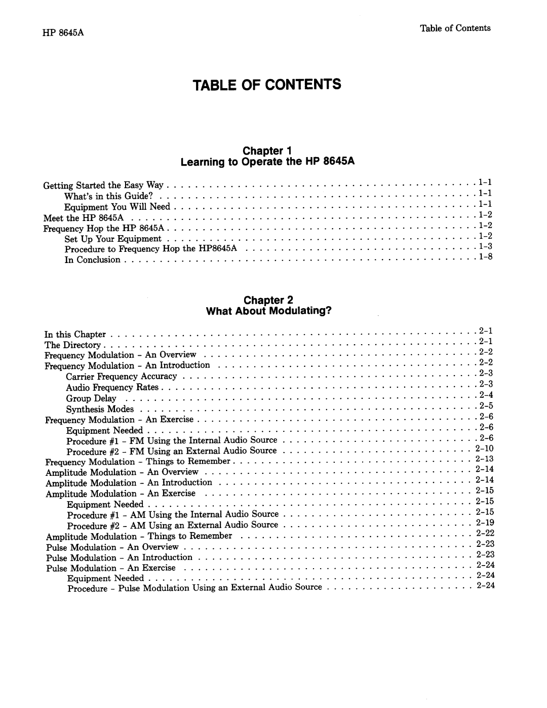 Agilent Technologies 8645A manual 