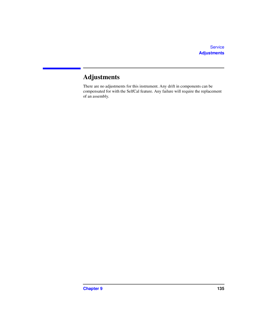 Agilent Technologies 87075C manual Adjustments 