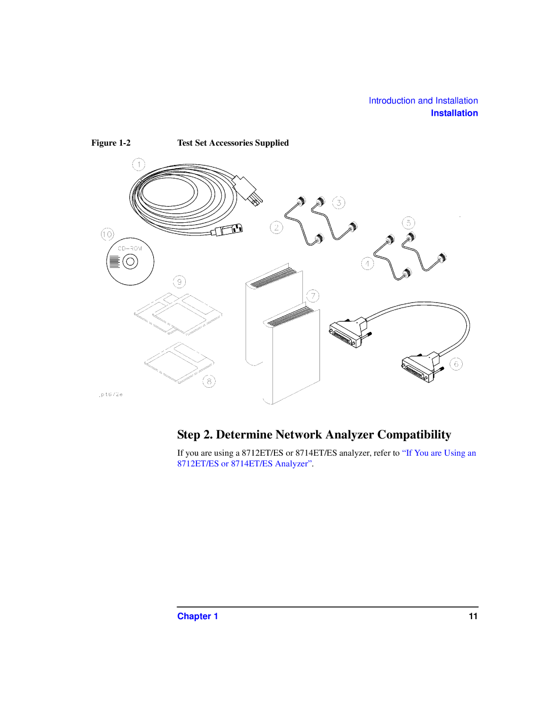 Agilent Technologies 87075C manual Determine Network Analyzer Compatibility, Test Set Accessories Supplied 