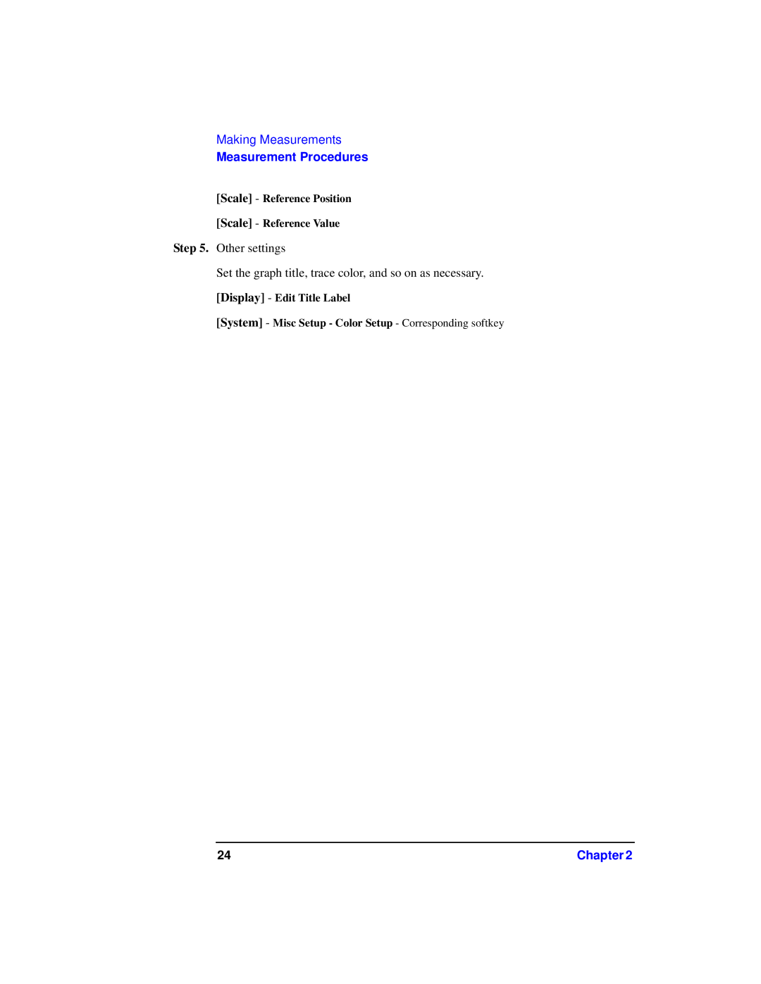 Agilent Technologies 87075C manual Scale Reference Position Scale Reference Value 