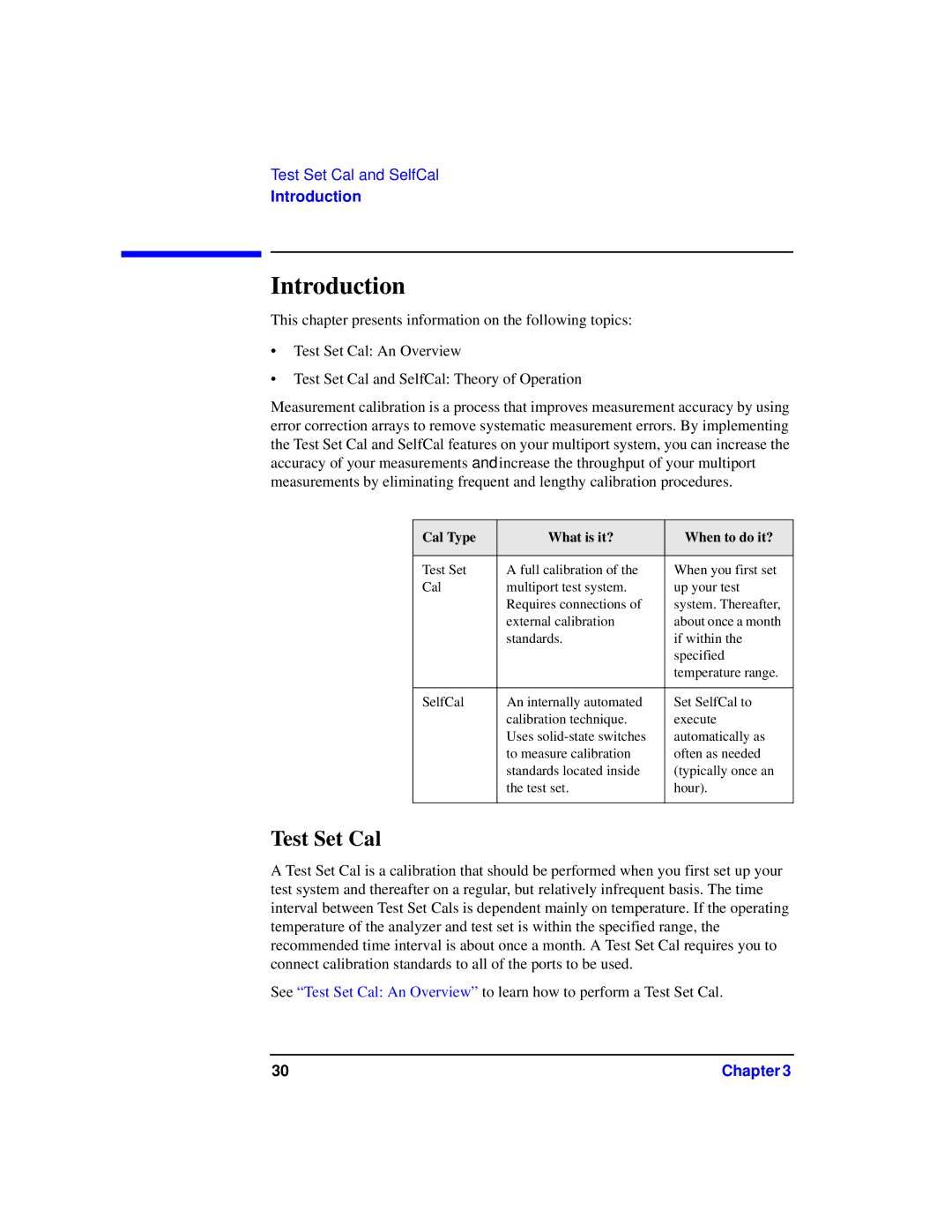 Agilent Technologies 87075C manual Introduction, Test Set Cal 