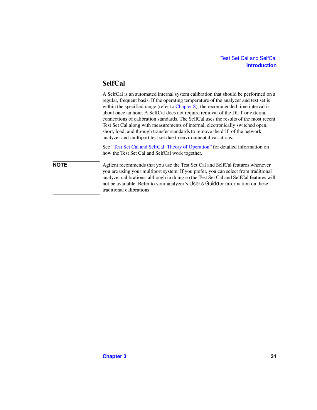 Agilent Technologies 87075C manual SelfCal 