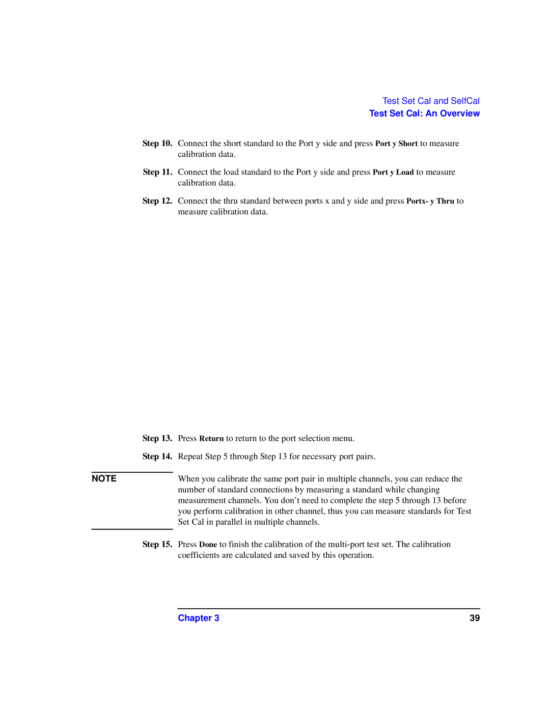 Agilent Technologies 87075C manual Press Return to return to the port selection menu 