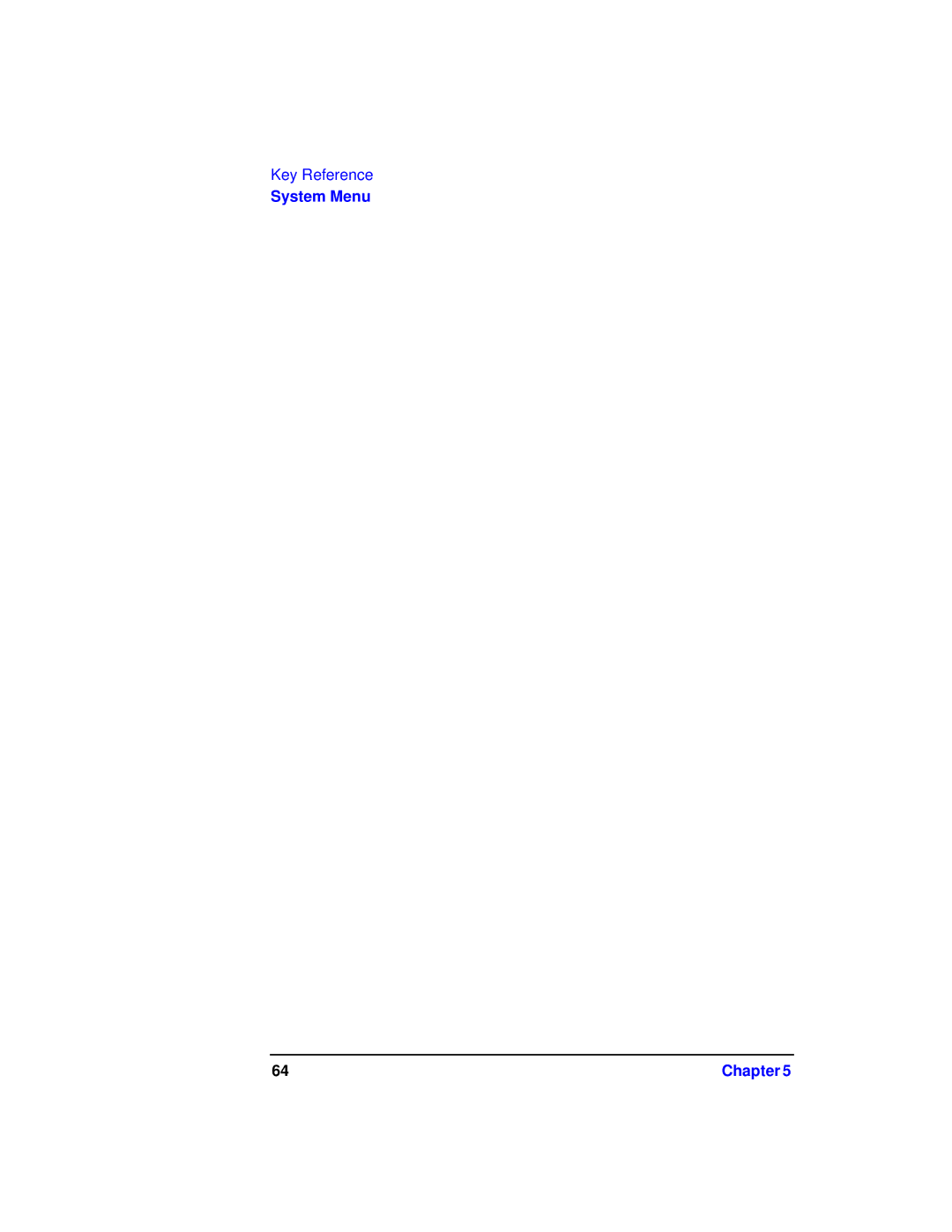 Agilent Technologies 87075C manual System Menu 