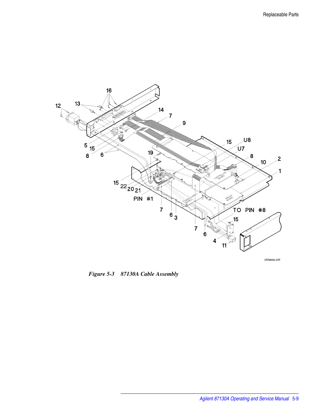 Agilent Technologies manual 87130A Cable Assembly 