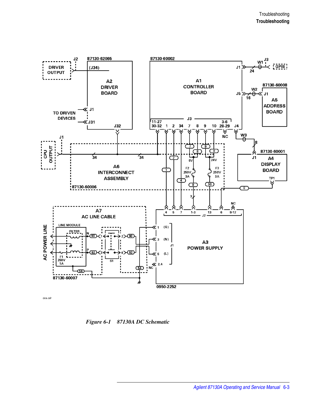 Agilent Technologies manual 87130A DC Schematic 