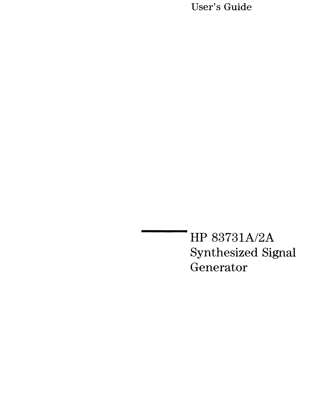 Agilent Technologies 8732A, 8731A manual 