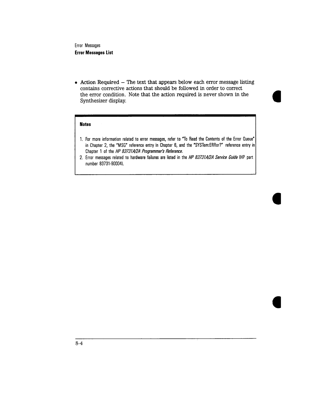 Agilent Technologies 8731A, 8732A manual 