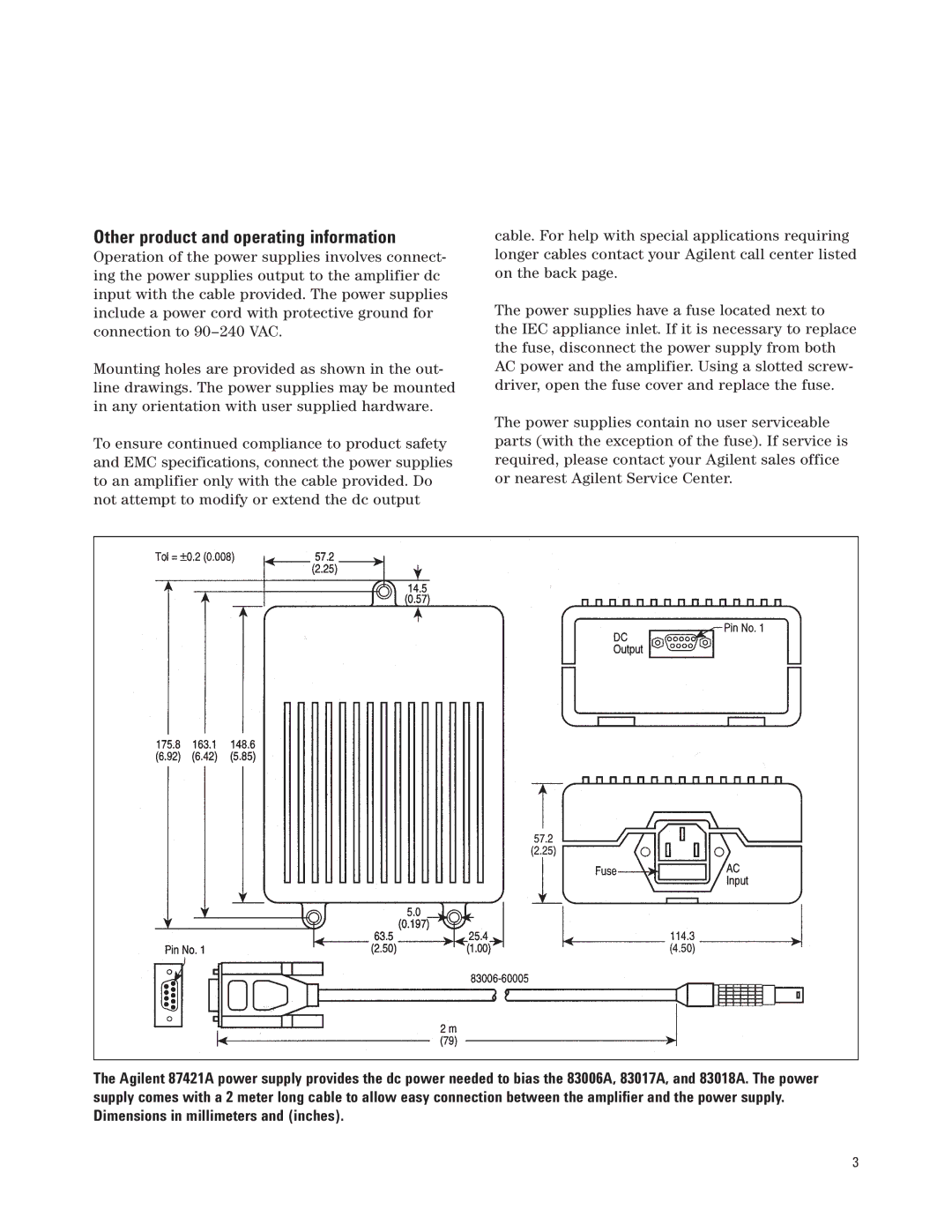 Agilent Technologies 87422A, 87421A manual Other product and operating information 