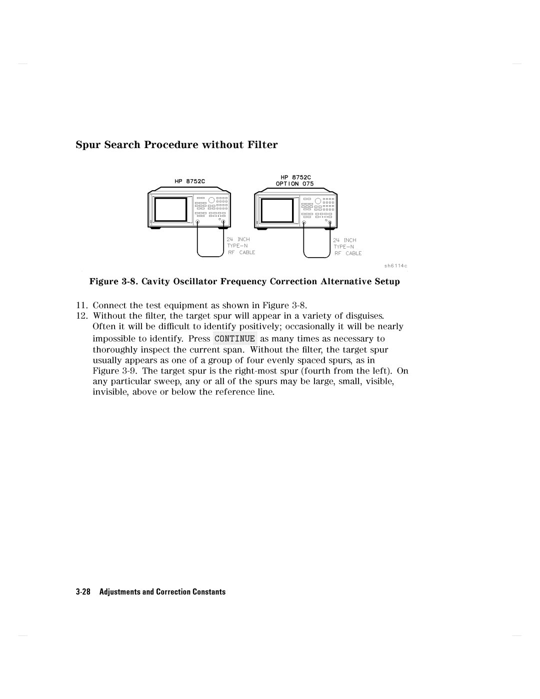 Agilent Technologies 8752C manual 28AdjustmentsandCorrectionConstants 