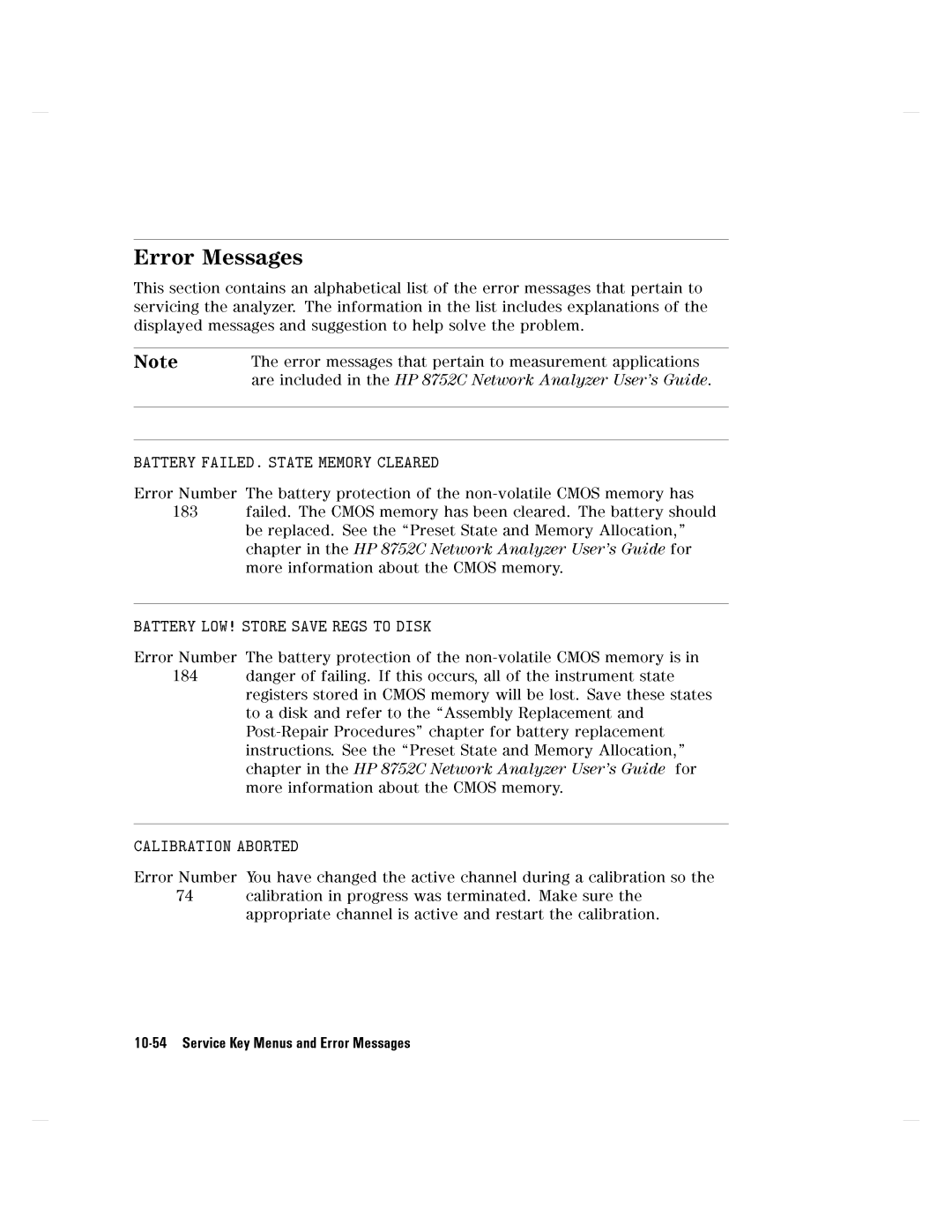 Agilent Technologies 8752C manual 