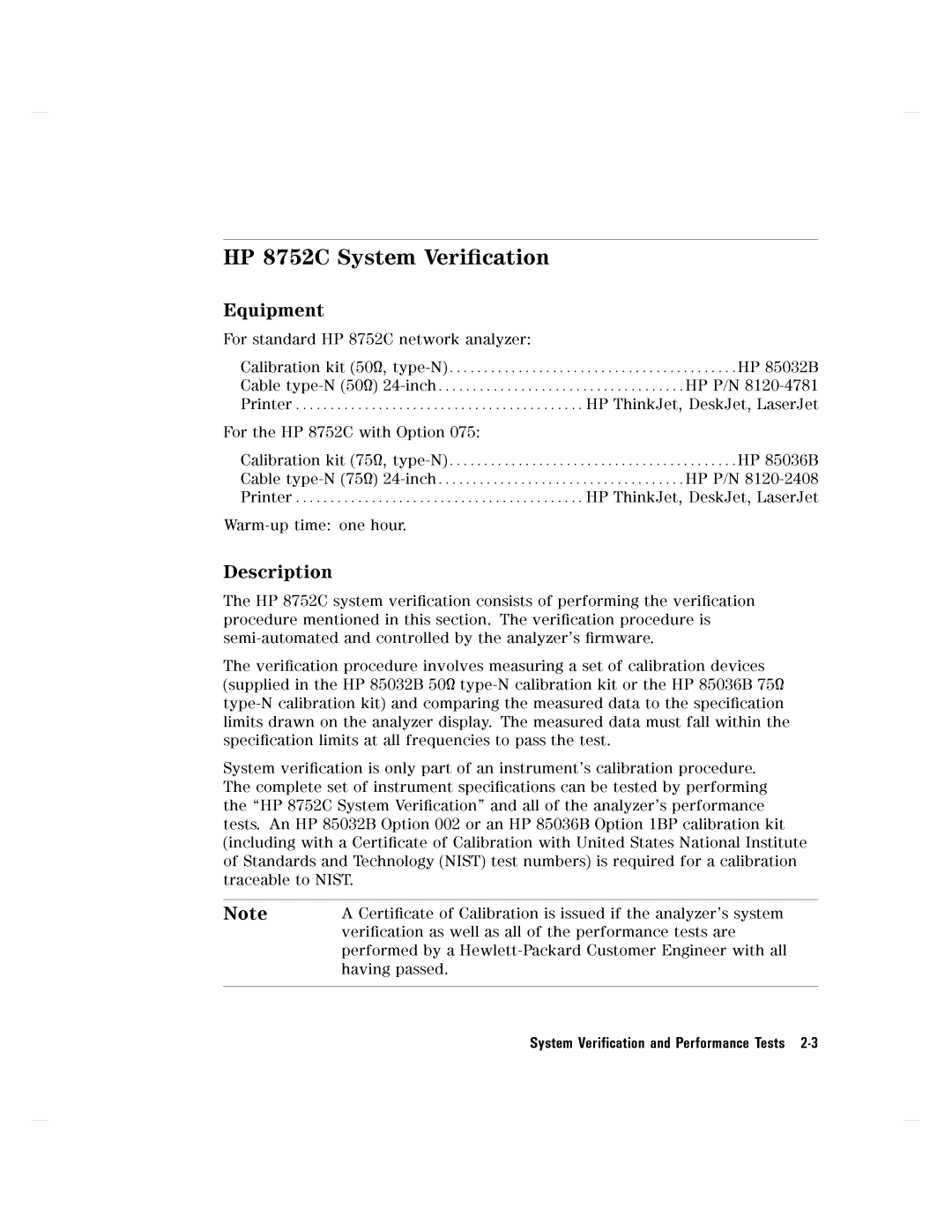 Agilent Technologies 8752C manual 