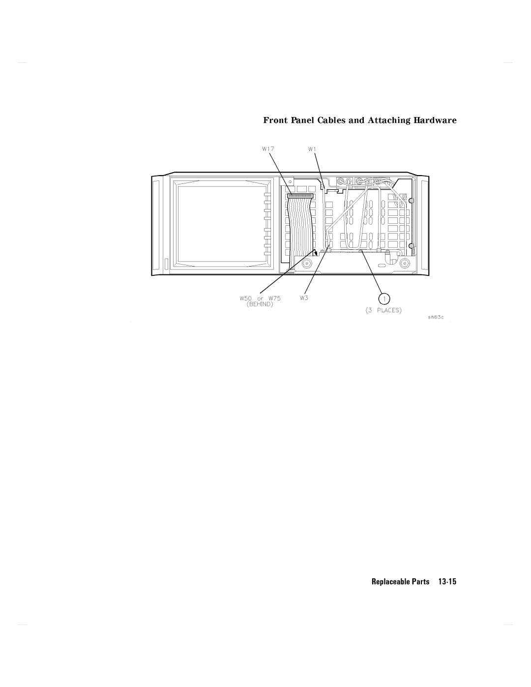 Agilent Technologies 8752C manual FrontPanelCablesandAttachingHardware ReplaceableParts13-15 