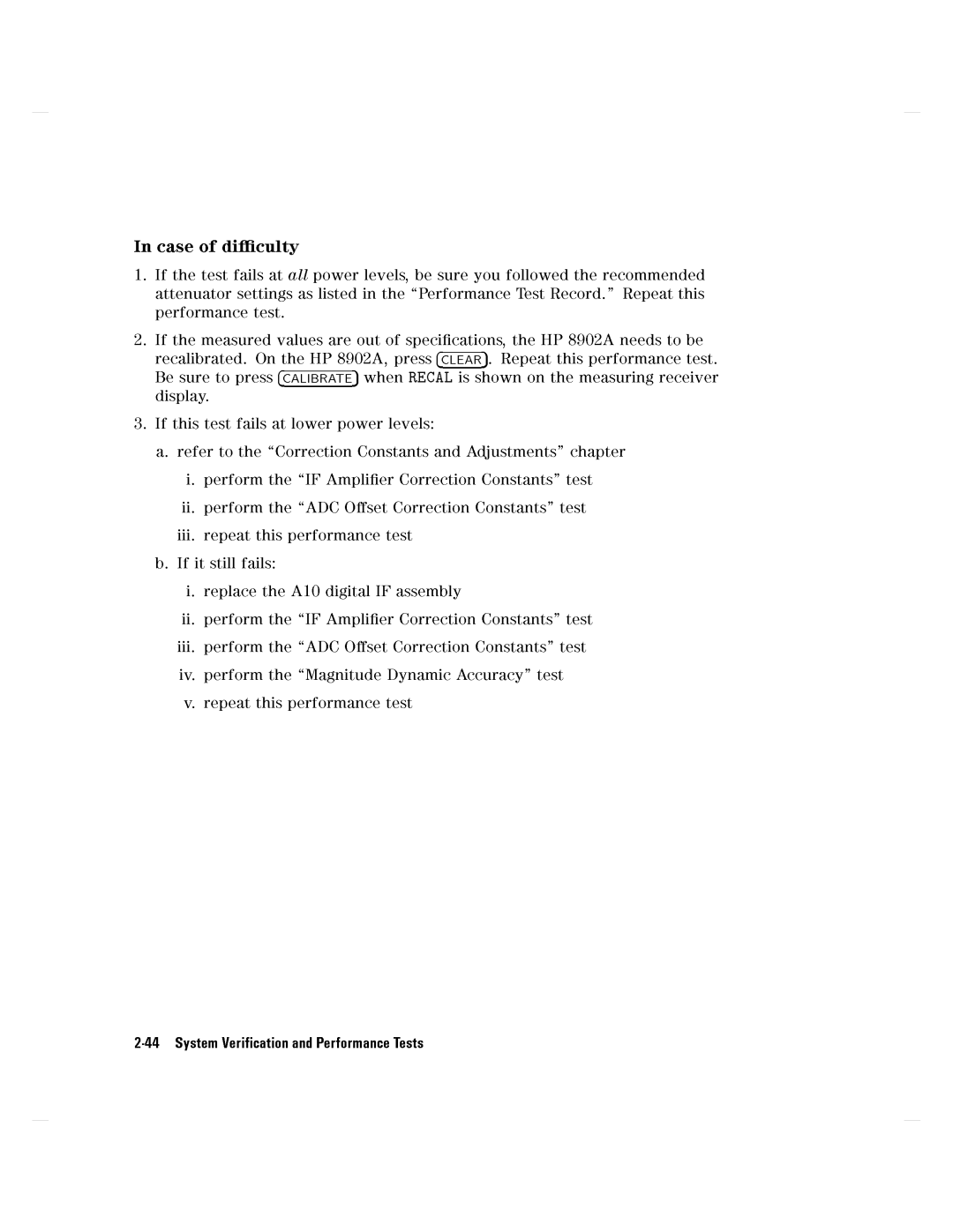 Agilent Technologies 8752C manual 44SystemVericationandPerformanceTests 