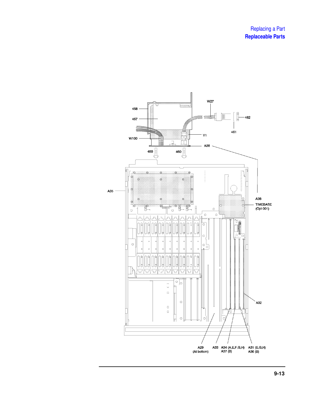 Agilent Technologies 8922 manual Replaceable Parts 