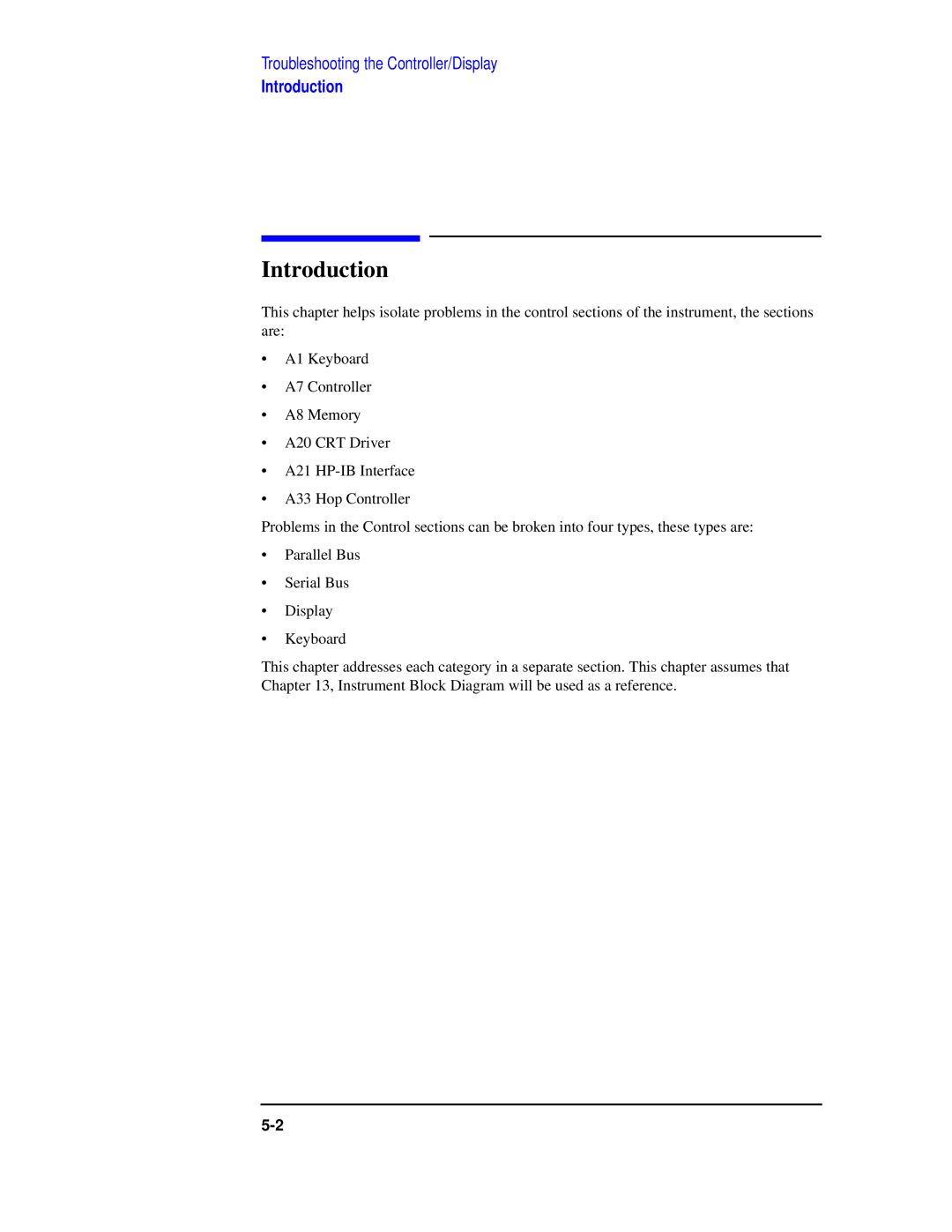 Agilent Technologies 8922 manual Troubleshooting the Controller/Display 