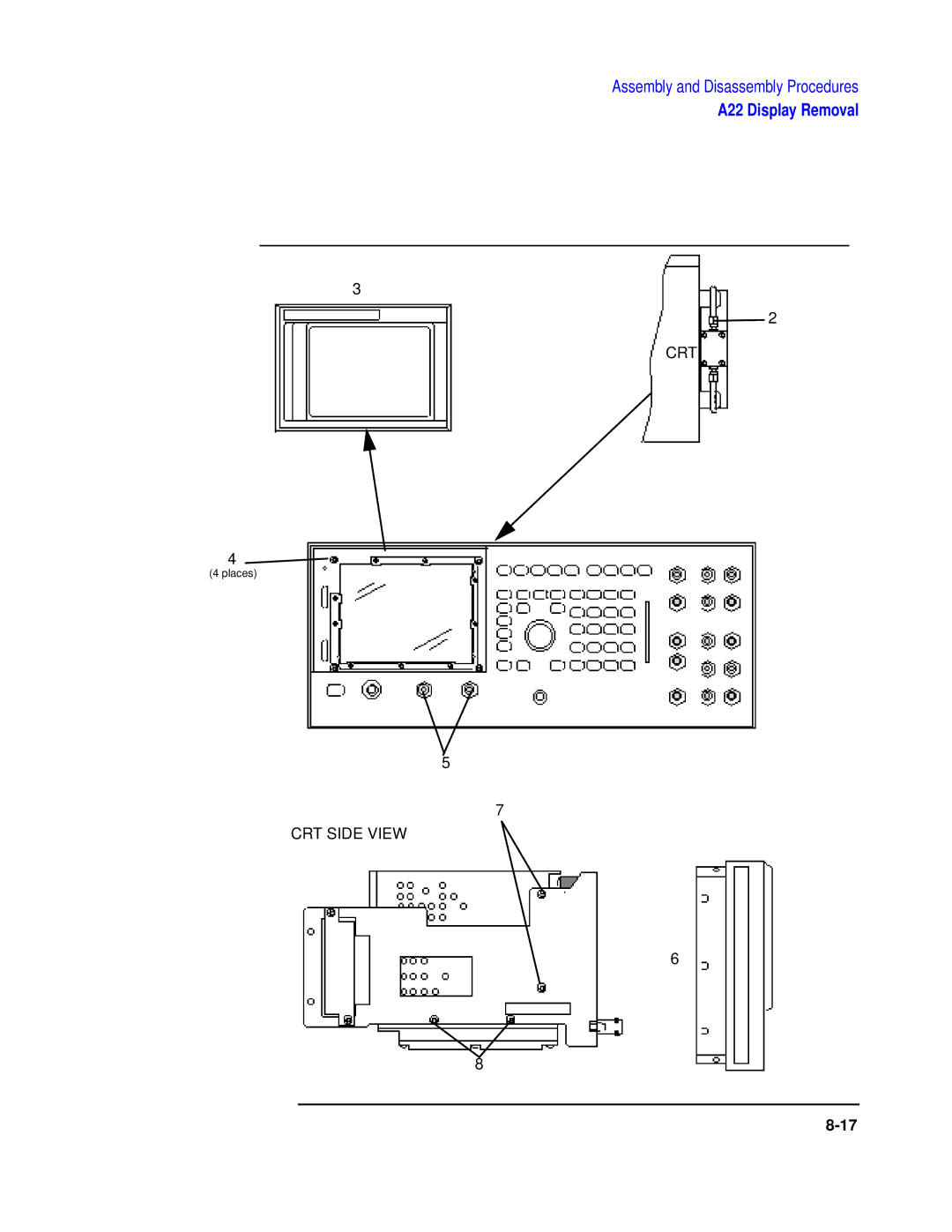 Agilent Technologies 8922 manual Crt 