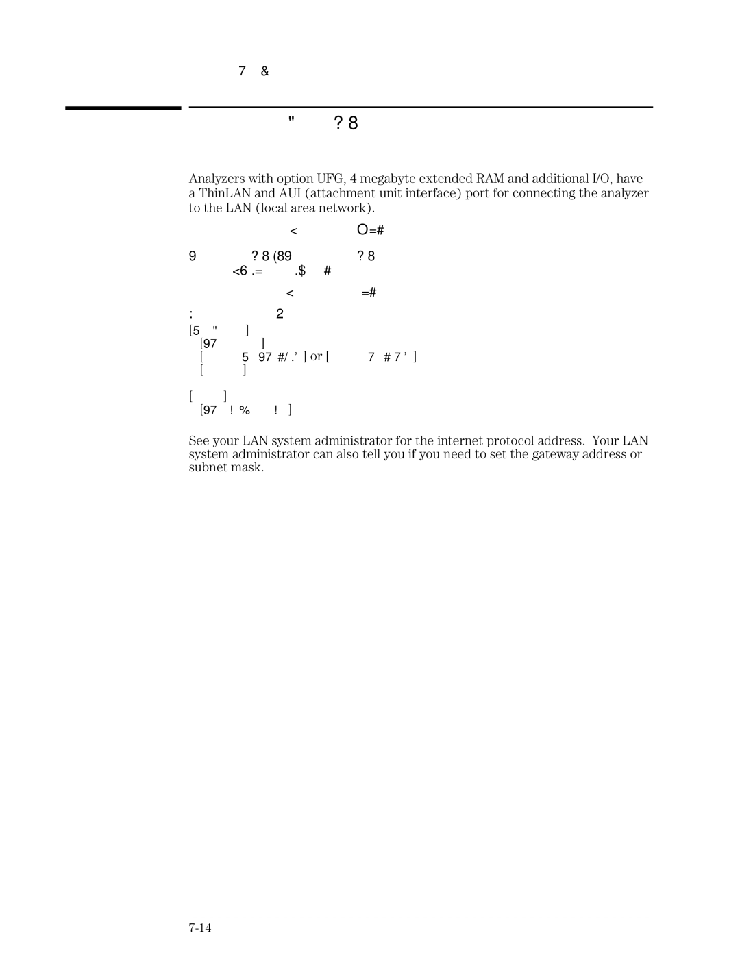 Agilent Technologies 89441A manual To connect the analyzer to a LAN, Internet protocol address Return 