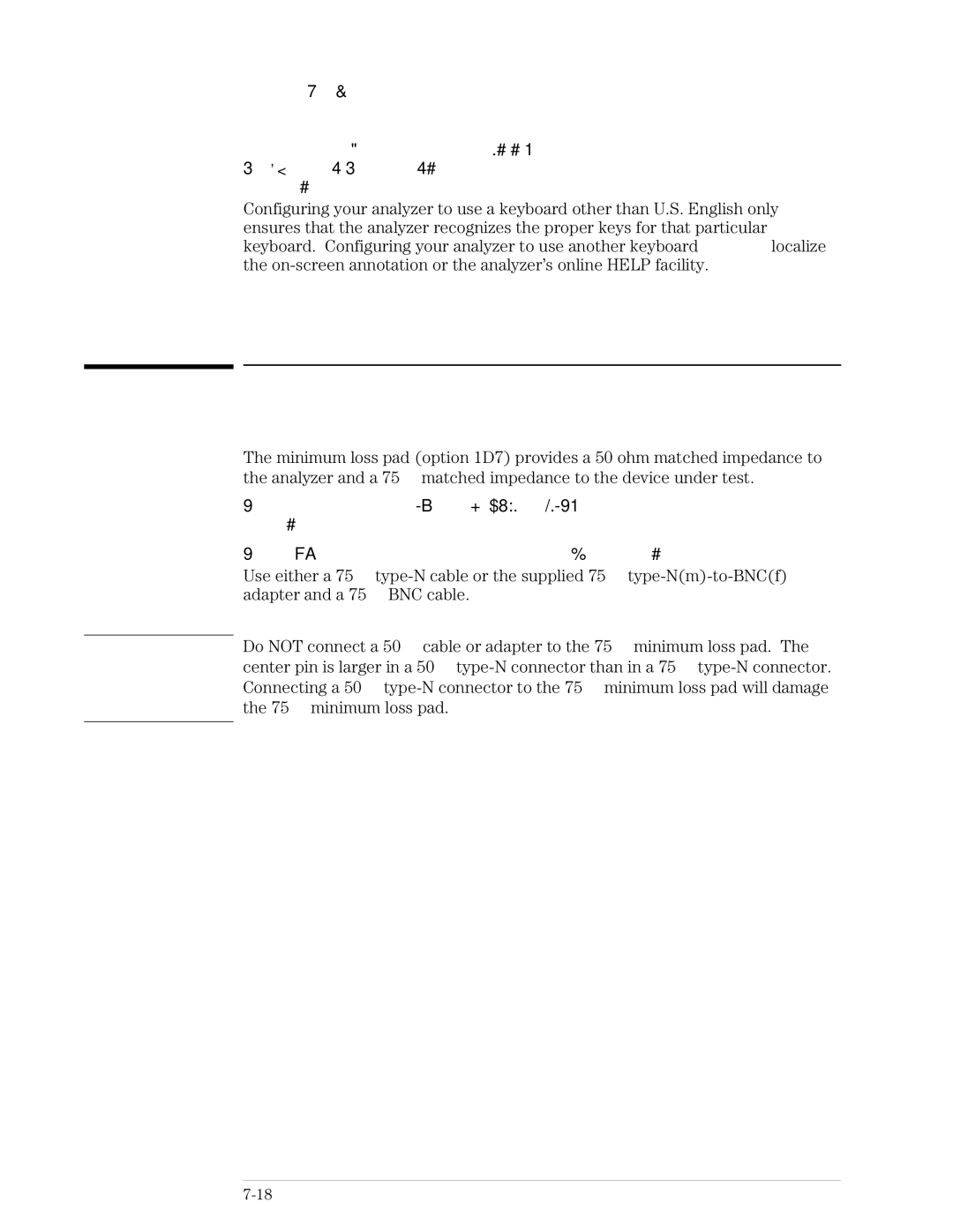 Agilent Technologies 89441A manual To connect the optional minimum loss pad 