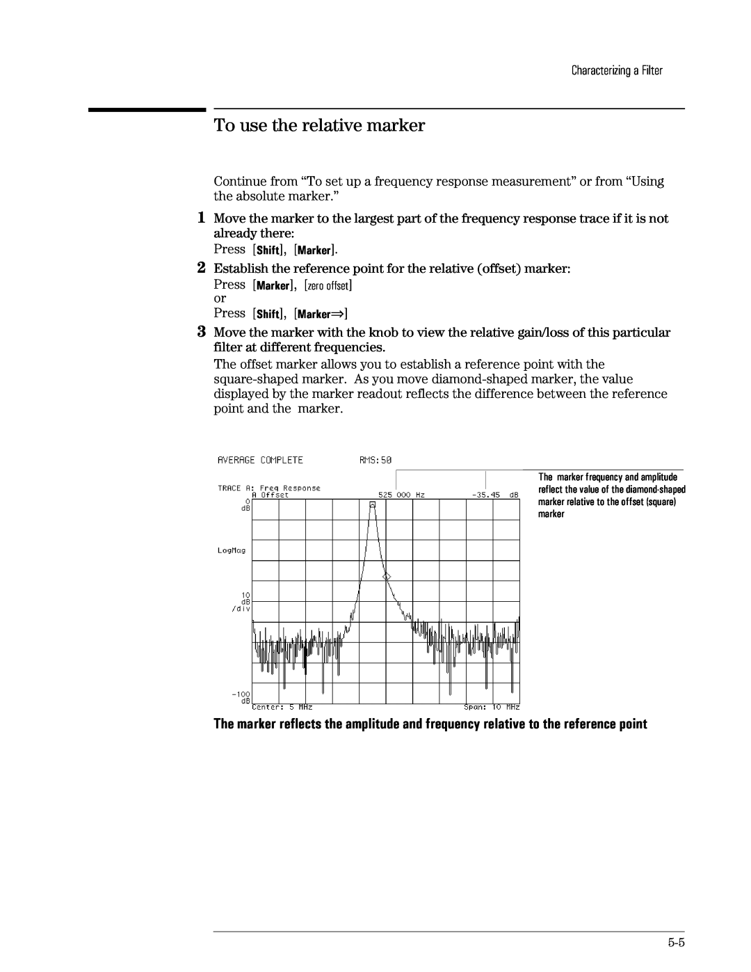 Agilent Technologies 89441A manual To use the relative marker 