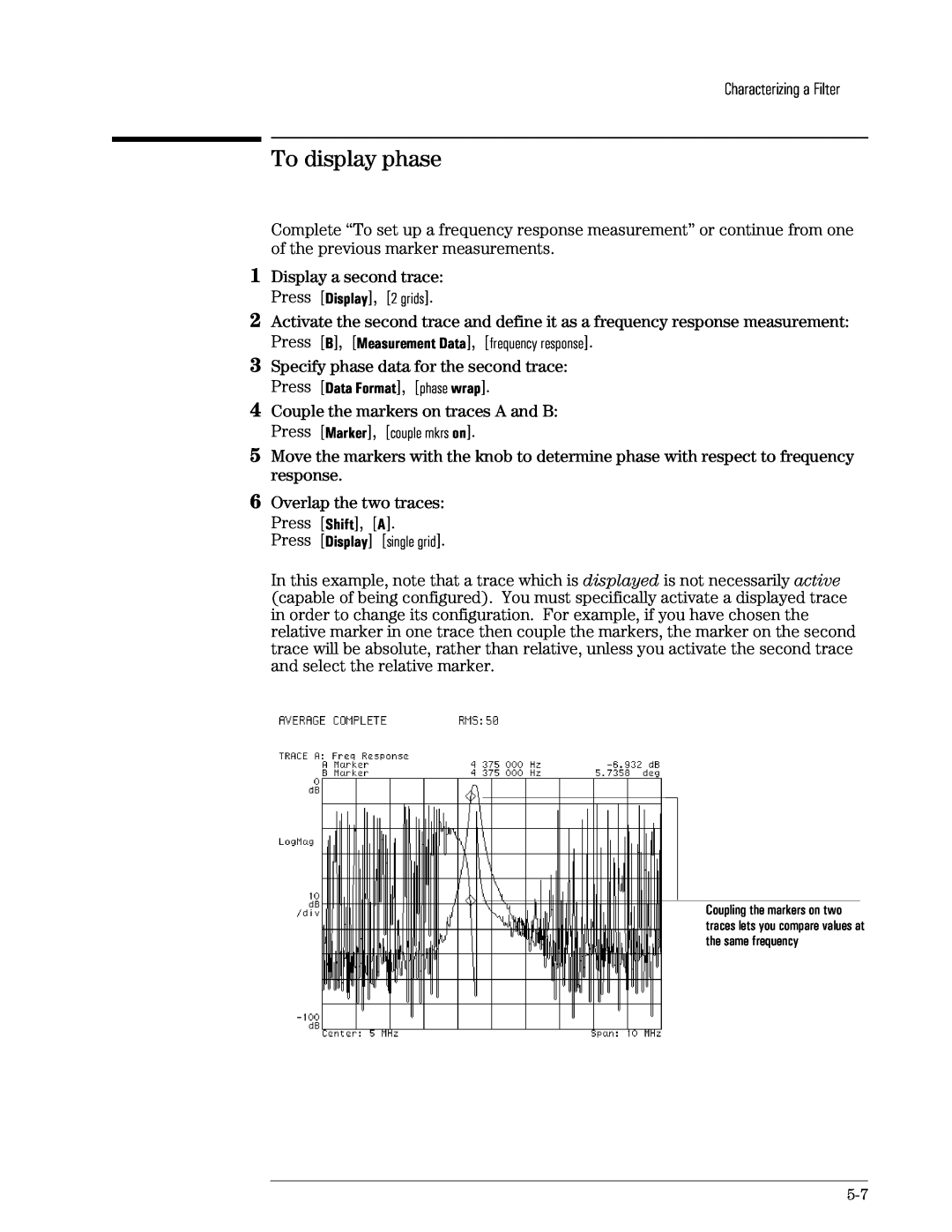 Agilent Technologies 89441A manual To display phase 