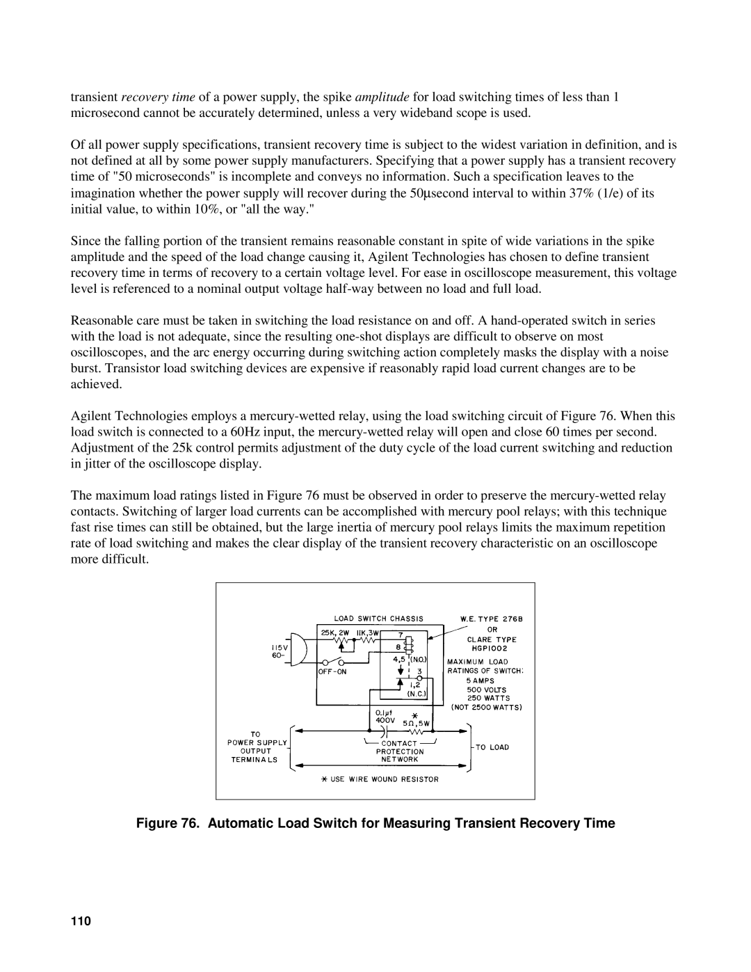 Agilent Technologies 90B manual Automatic Load Switch for Measuring Transient Recovery Time 