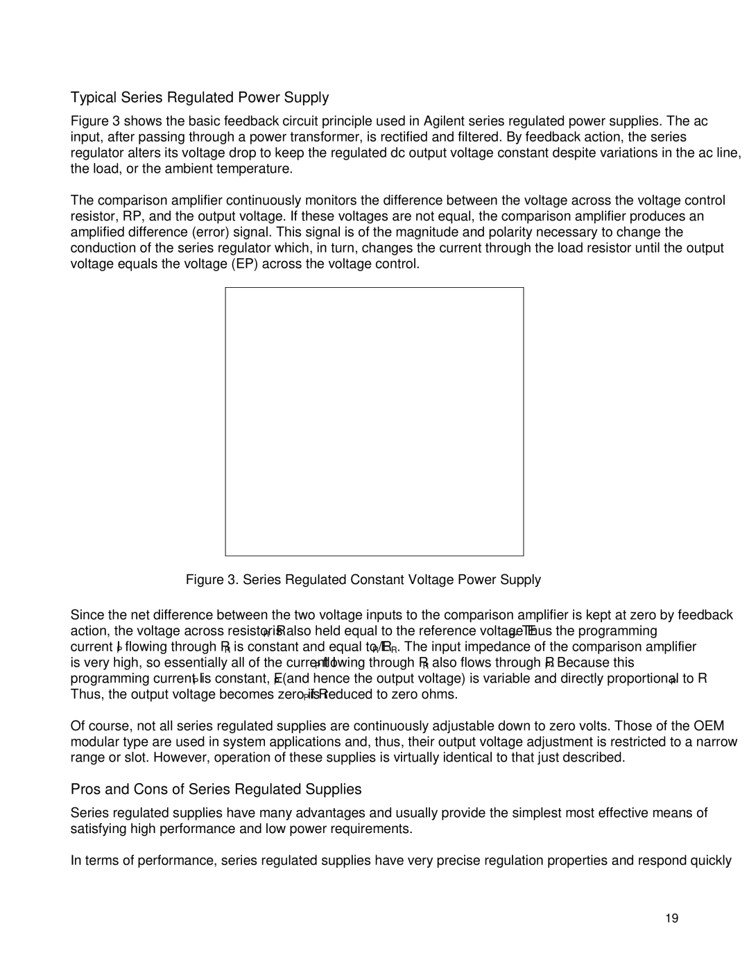 Agilent Technologies 90B manual Typical Series Regulated Power Supply, Pros and Cons of Series Regulated Supplies 