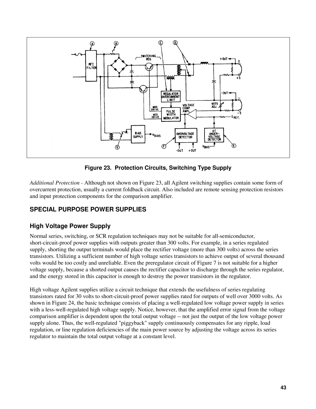 Agilent Technologies 90B manual Special Purpose Power Supplies, High Voltage Power Supply 