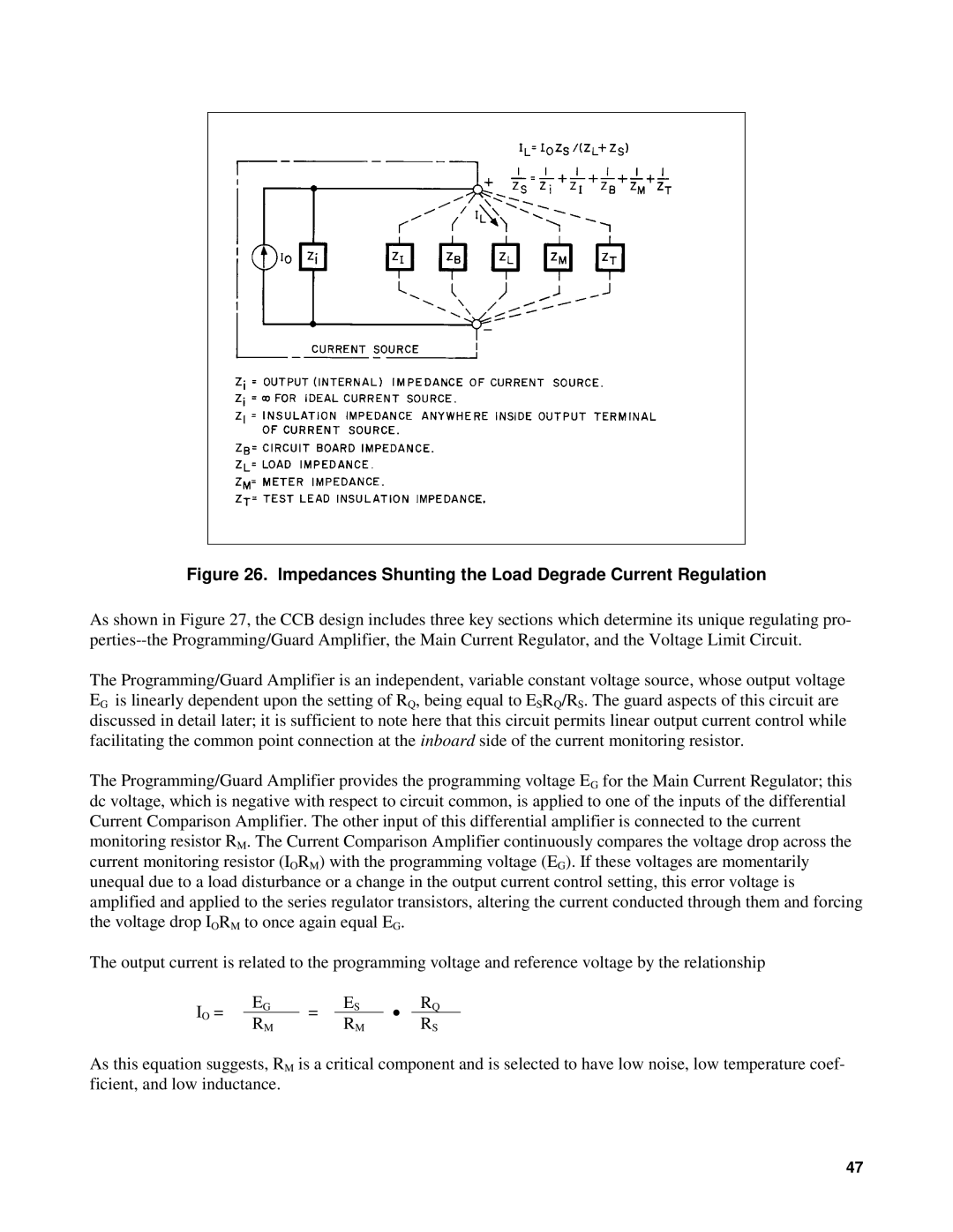 Agilent Technologies 90B manual Impedances Shunting the Load Degrade Current Regulation 