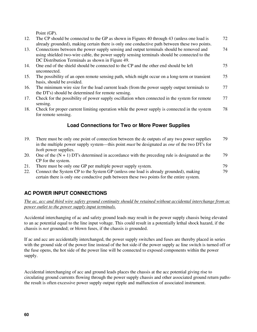 Agilent Technologies 90B manual Load Connections for Two or More Power Supplies, AC Power Input Connections 