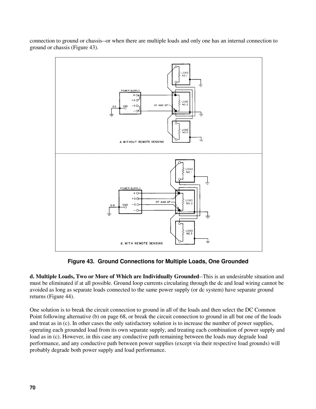 Agilent Technologies 90B manual Ground Connections for Multiple Loads, One Grounded 