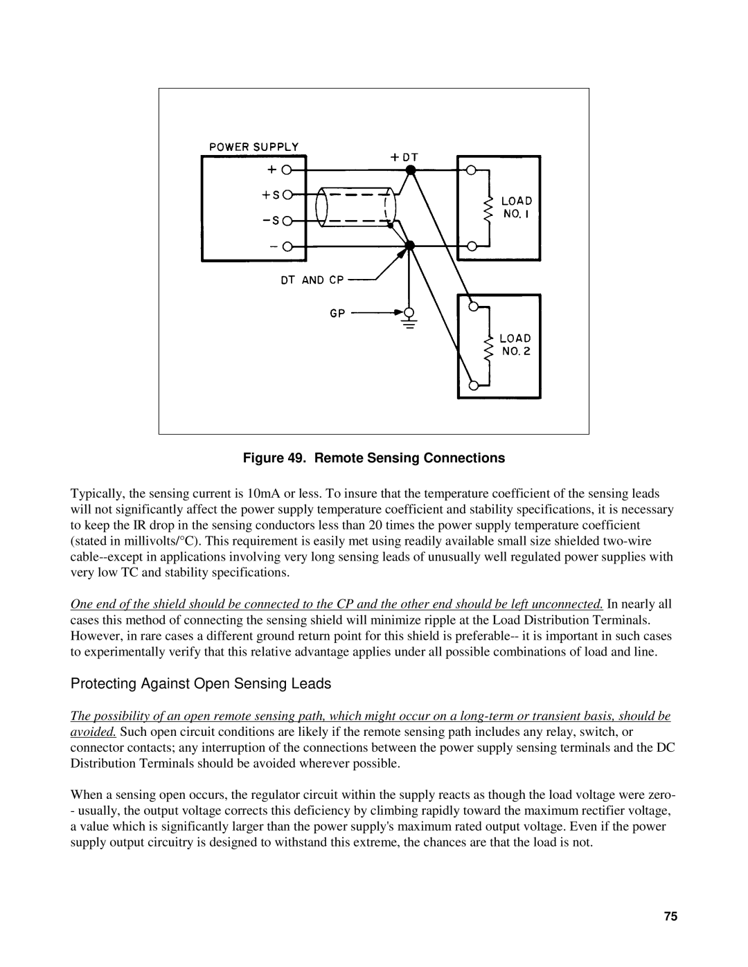 Agilent Technologies 90B manual Protecting Against Open Sensing Leads, Remote Sensing Connections 