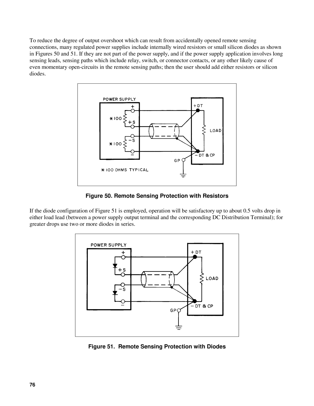 Agilent Technologies 90B manual Remote Sensing Protection with Resistors 