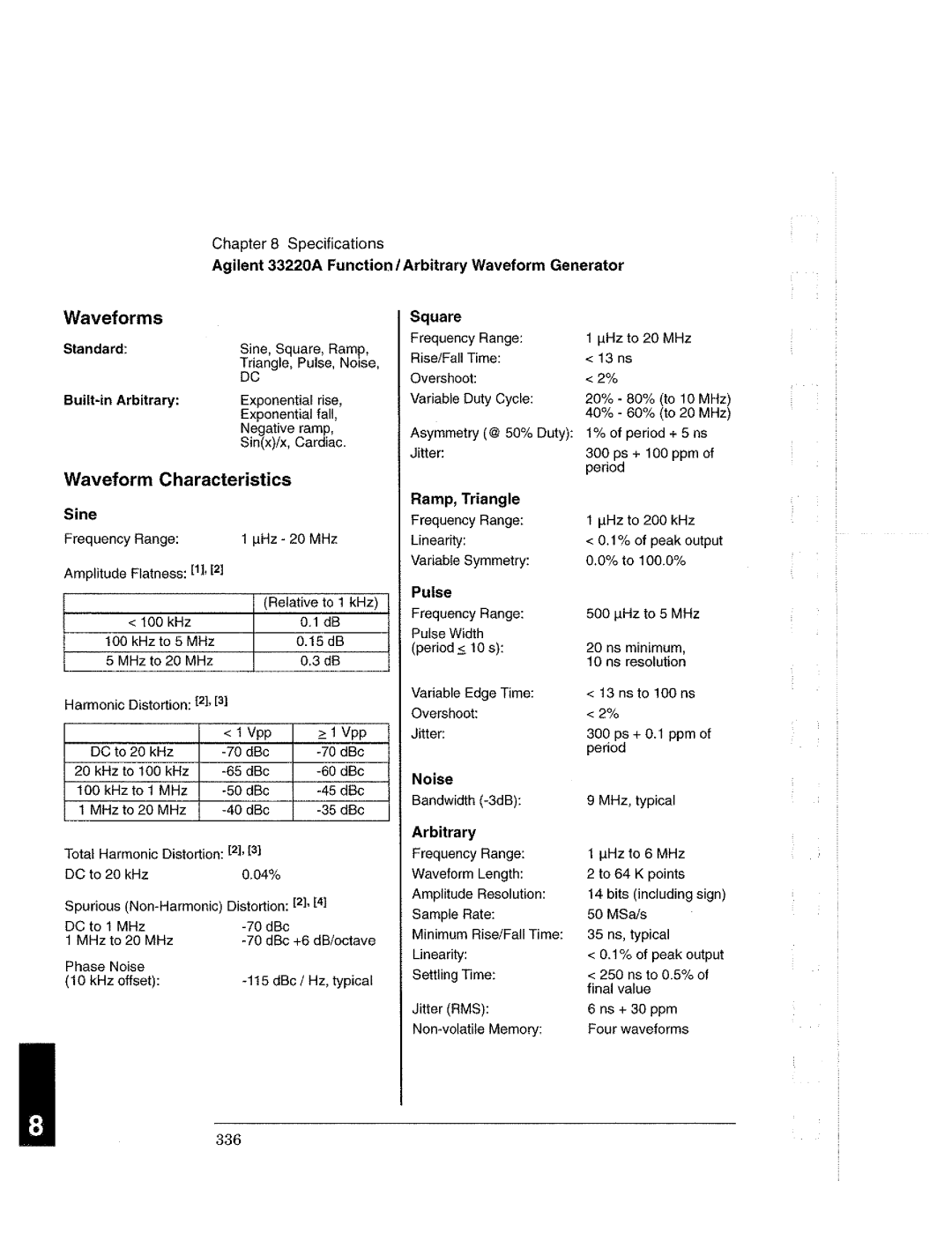 Agilent Technologies Agilent 33220A manual 