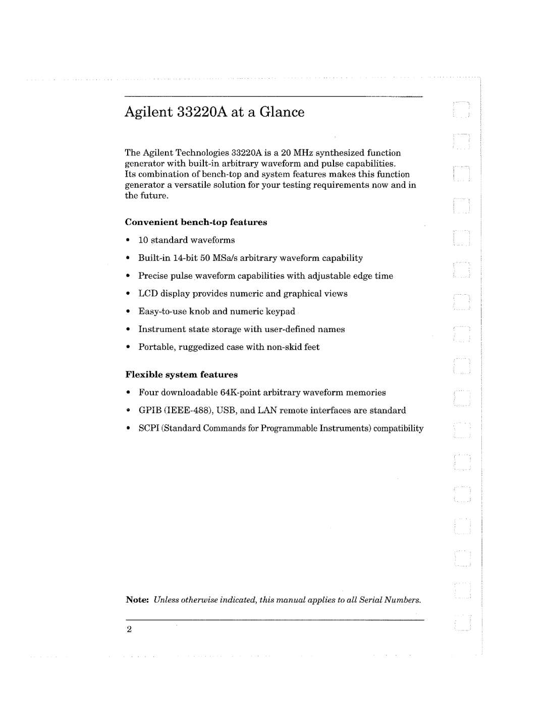 Agilent Technologies Agilent 33220A manual 