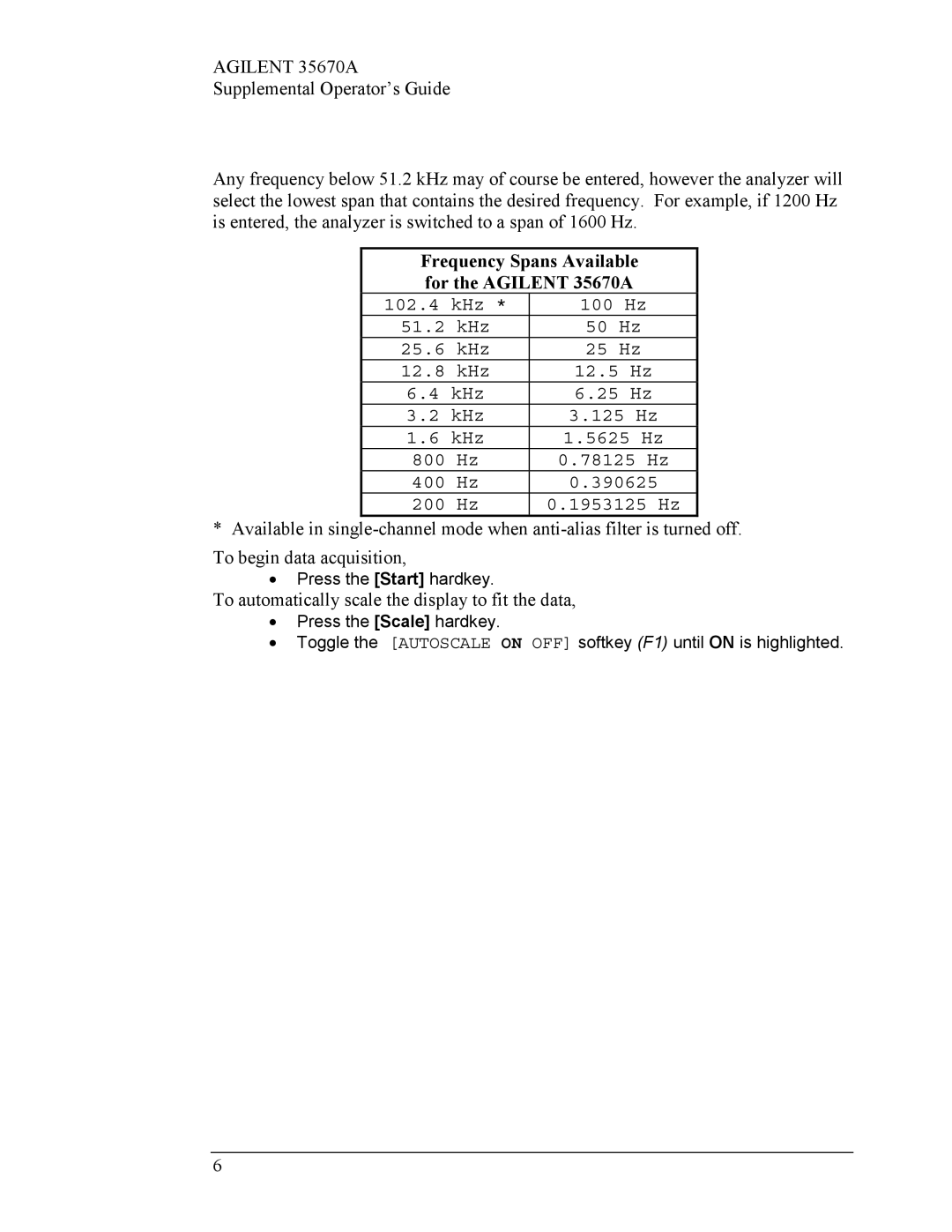 Agilent Technologies Agilent 35670A manual To automatically scale the display to fit the data 