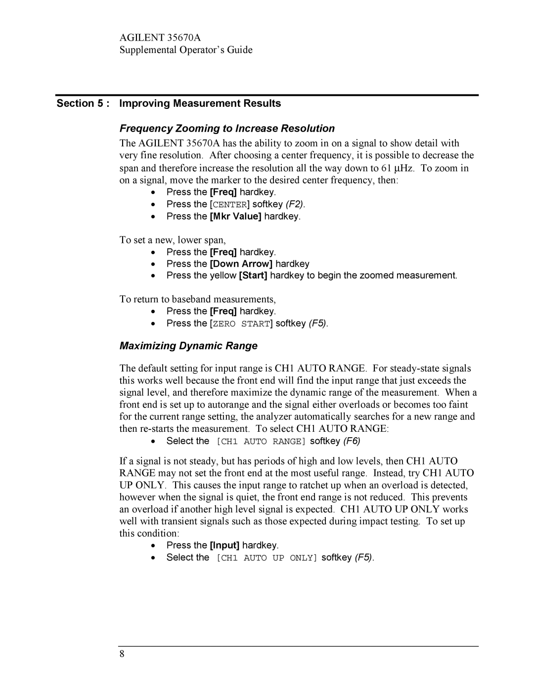 Agilent Technologies Agilent 35670A manual Improving Measurement Results, Frequency Zooming to Increase Resolution 