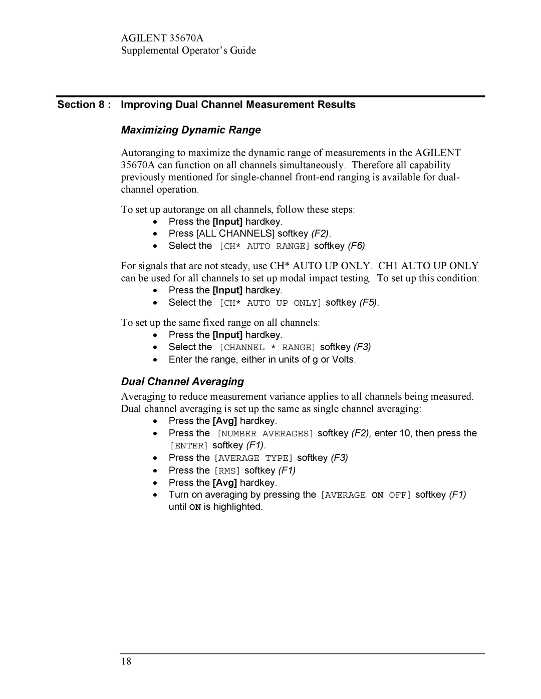 Agilent Technologies Agilent 35670A manual Improving Dual Channel Measurement Results, Dual Channel Averaging 