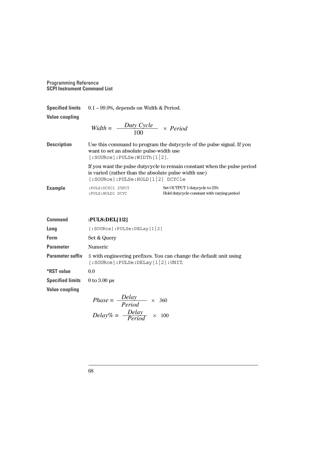 Agilent Technologies Agilent 81130A 400, 660MHz manual Specified limits 0.1 – 99.9%, depends on Width & Period, To 3.00 µs 