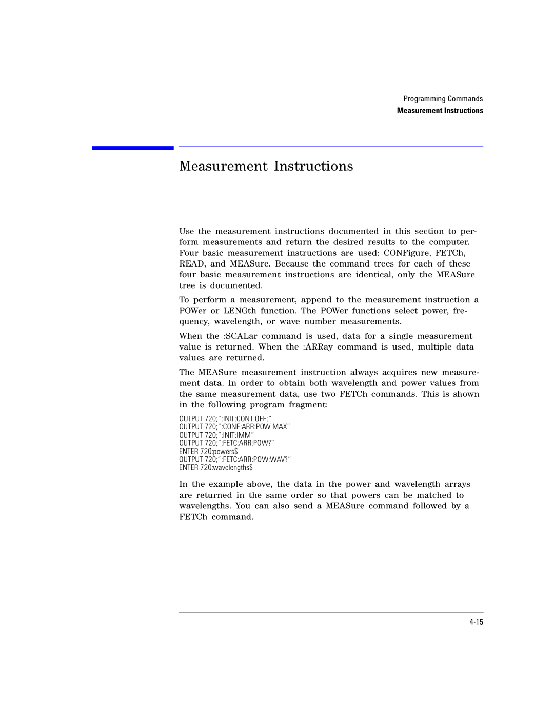 Agilent Technologies Agilent 86120C manual Measurement Instructions 