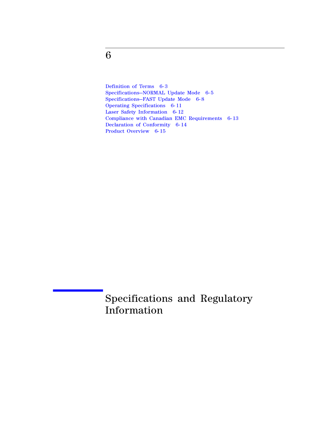 Agilent Technologies Agilent 86120C manual Specifications and Regulatory Information 