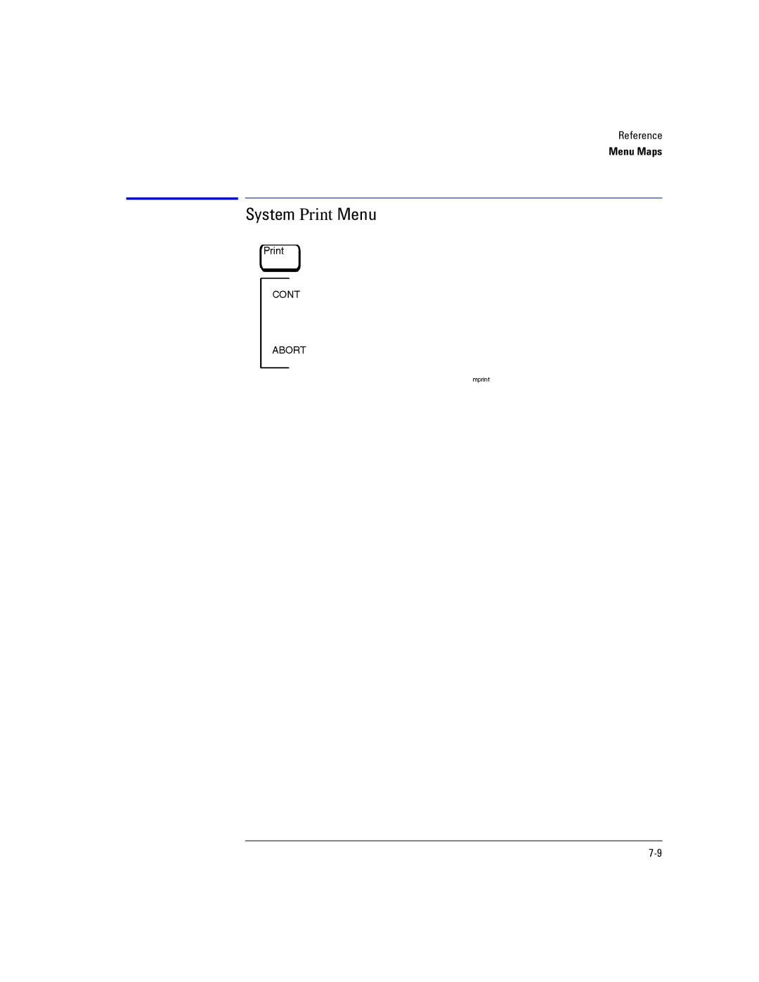 Agilent Technologies Agilent 86120C manual System Print Menu 