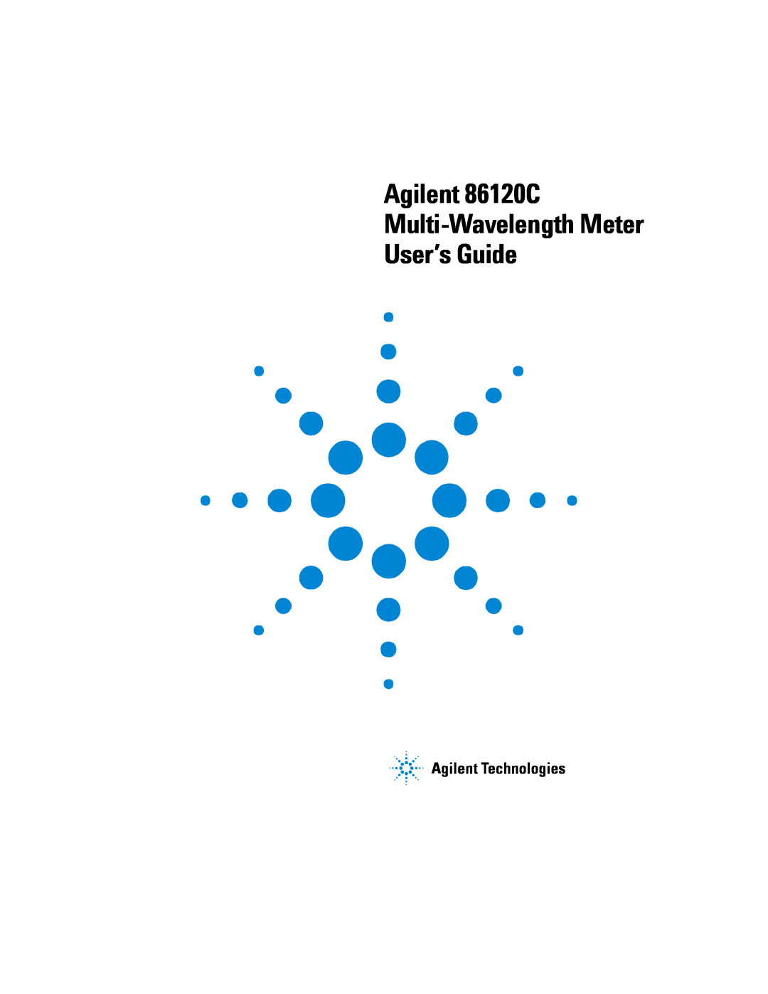 Agilent Technologies manual Agilent 86120C Multi-Wavelength Meter User’s Guide 