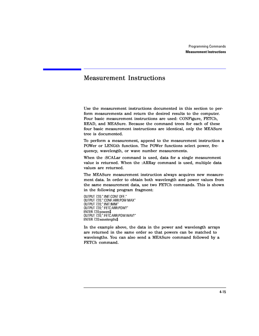 Agilent Technologies Agilent 86120C manual Measurement Instructions 
