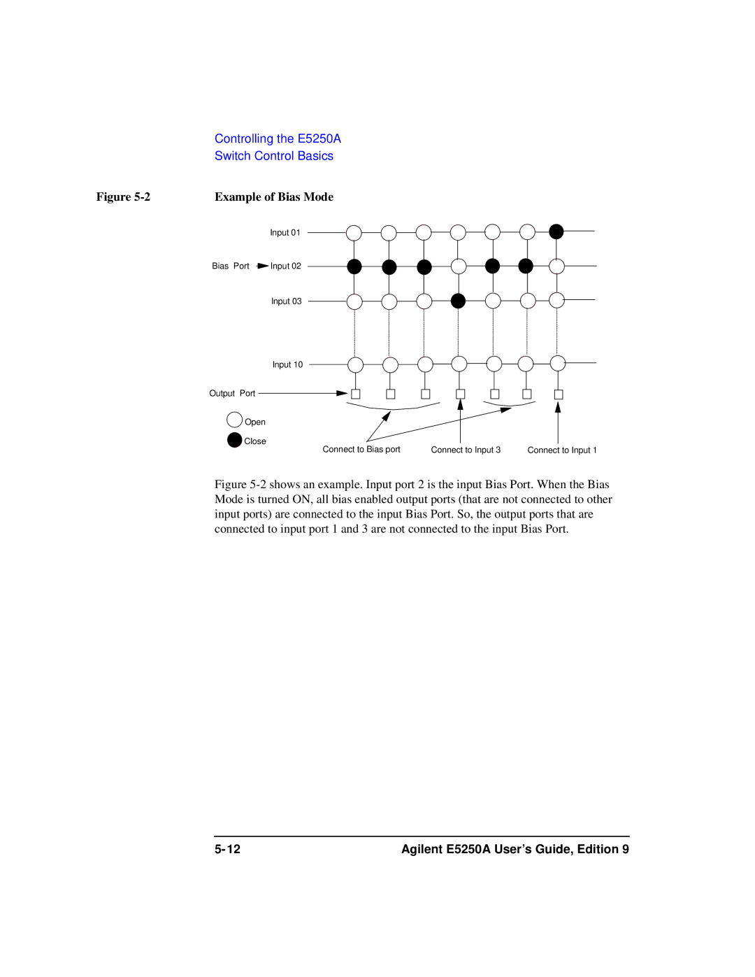 Agilent Technologies Agilent E5250A manual Example of Bias Mode 